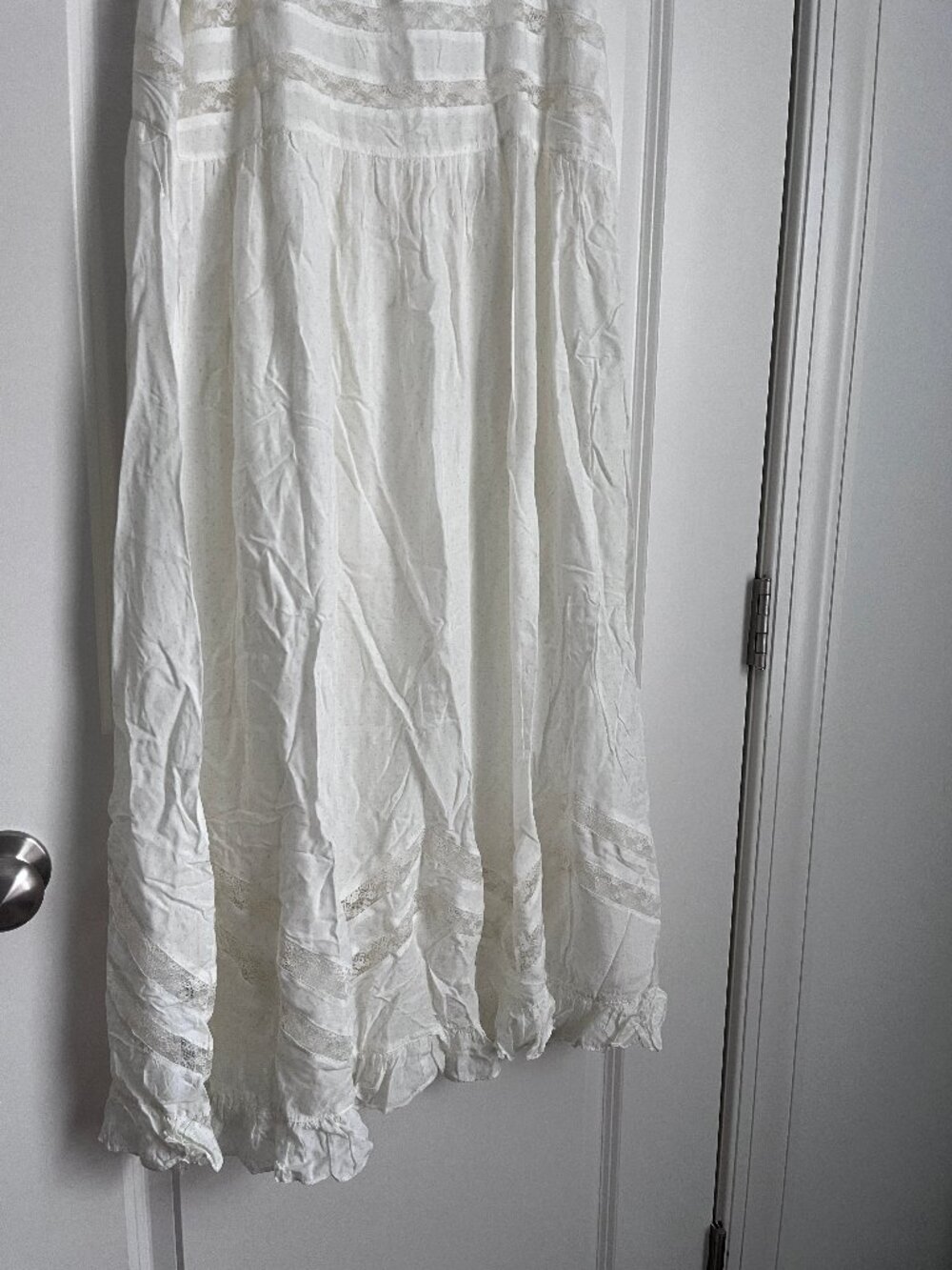 Free People Voile and Lace Midi Slip Dress - Size Large - Picture 11 of 12